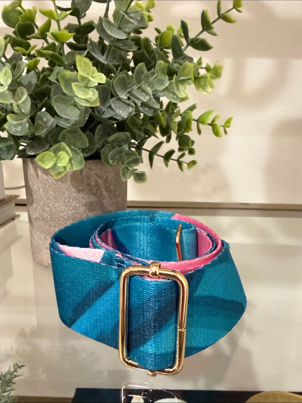 Vibrant Pink & Teal Adjustable Bag Strap